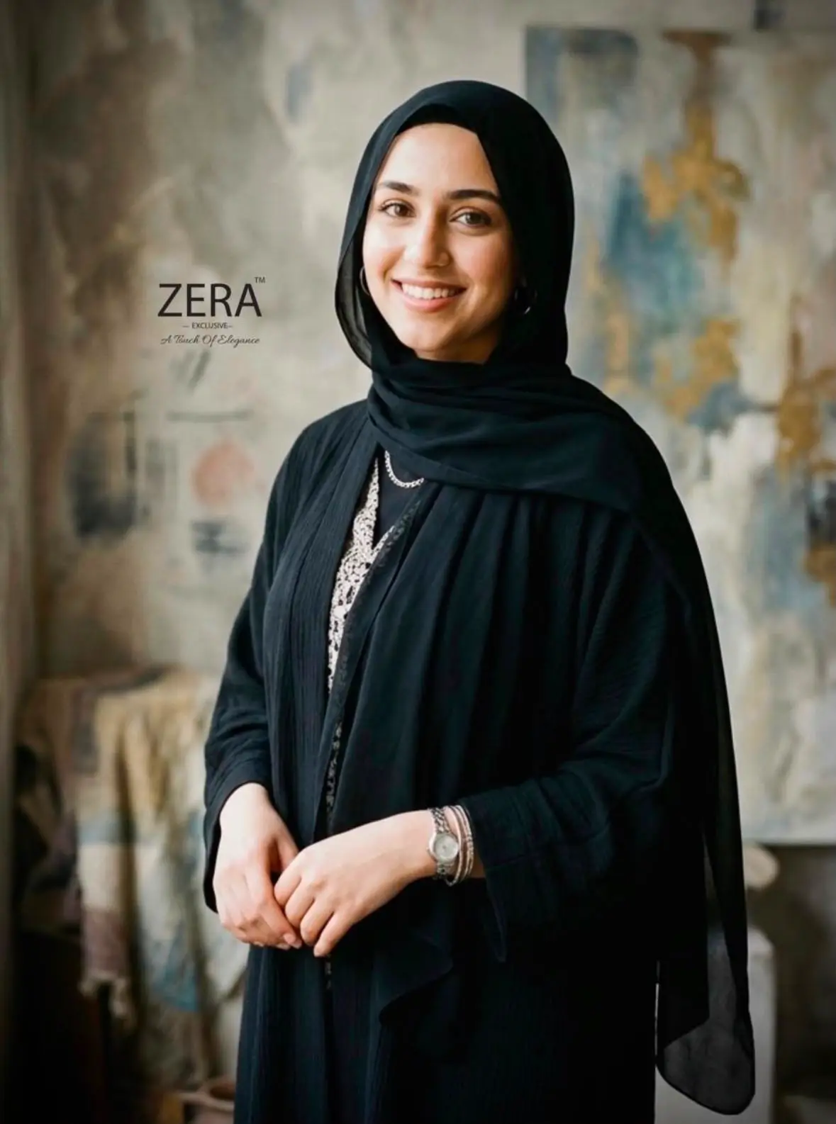 PREMIUM ZERA SOFT TRIPLE JET BLACk CHIFFON