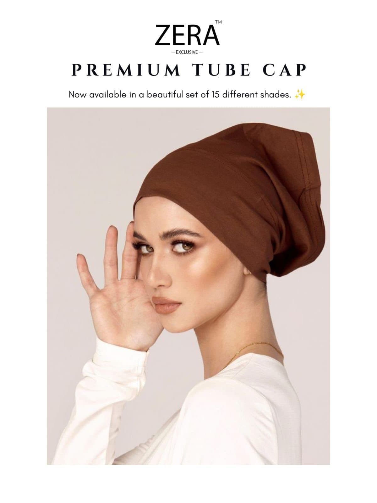 ZERA EXCLUSIVE PREMIUM MALAYSIAN BLACK BAMBOO JERSEY TUBE CAP